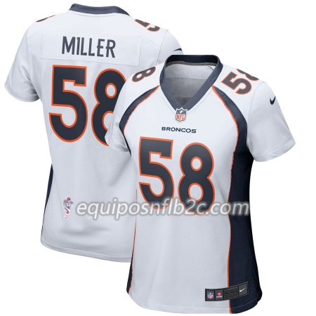 Camiseta Mujer NFL Denver Broncos Von Miller 58 Nike Blanco Camiseta Mujer NFL Denver Broncos Von Miller 58 Nike Blanco